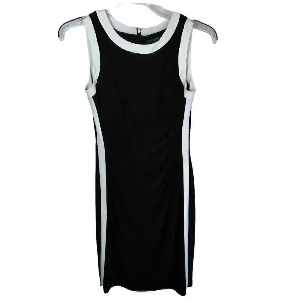 Lauren Ralph Lauren Classy Black White Trim Dress